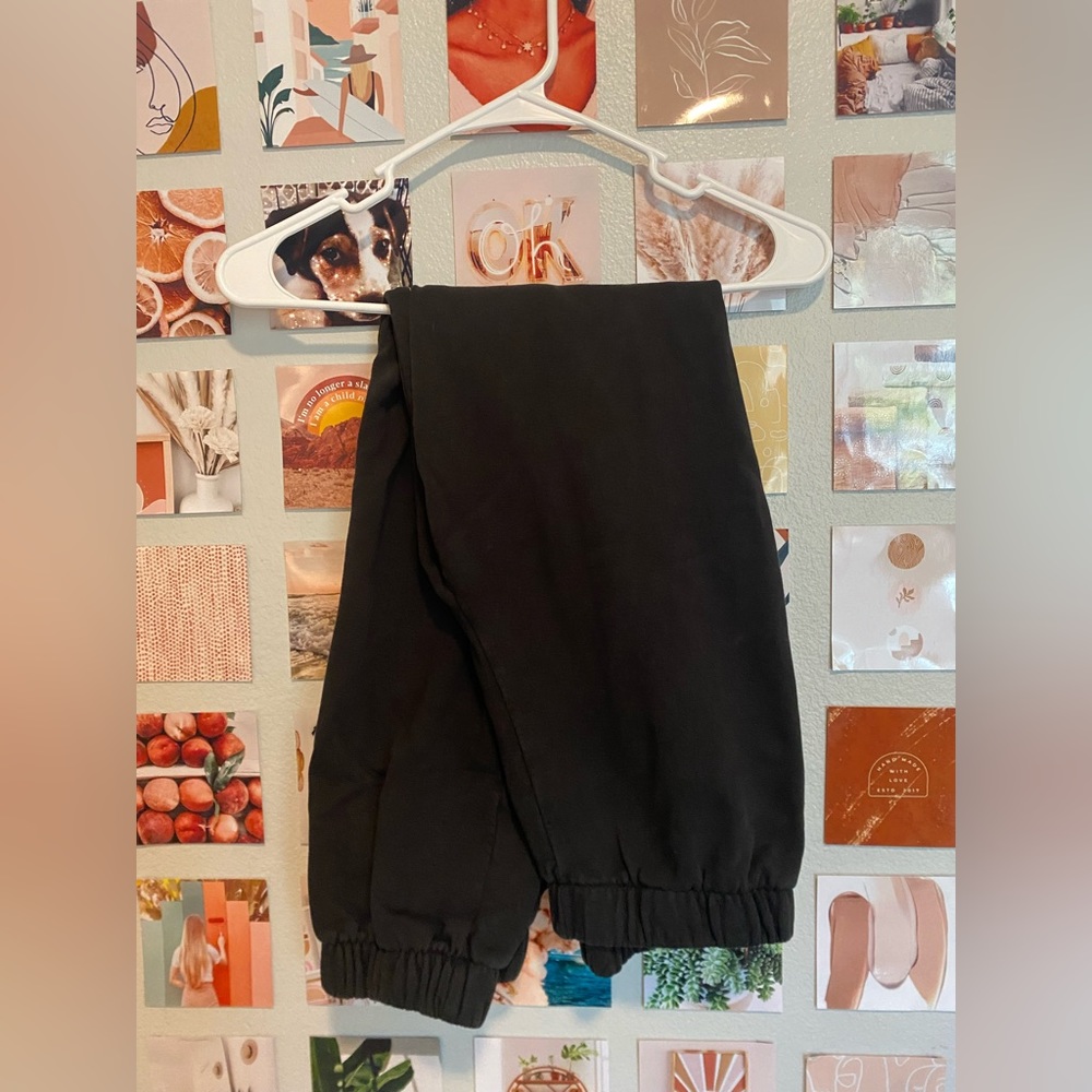 Brandy Melville Black Rosa Sweatpants